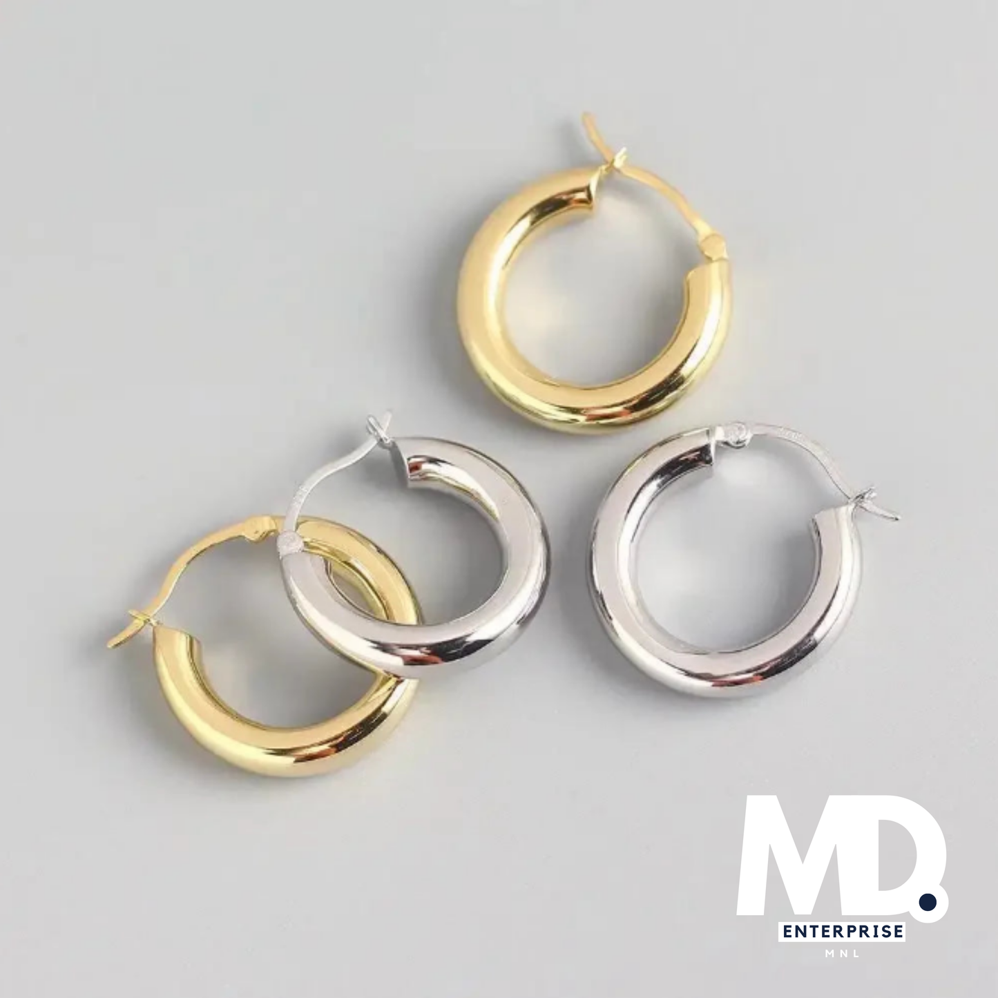 Round Circle Hoop Earrings