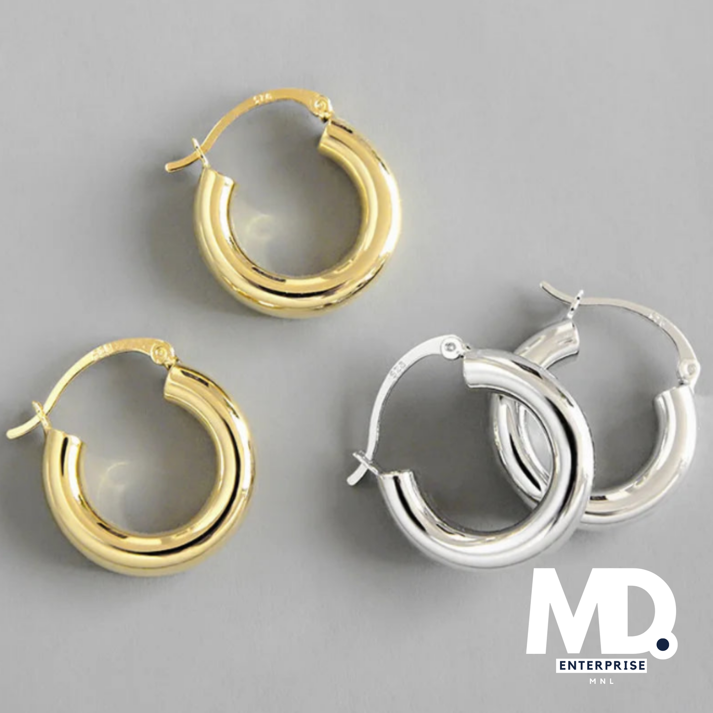 Round Circle Hoop Earrings