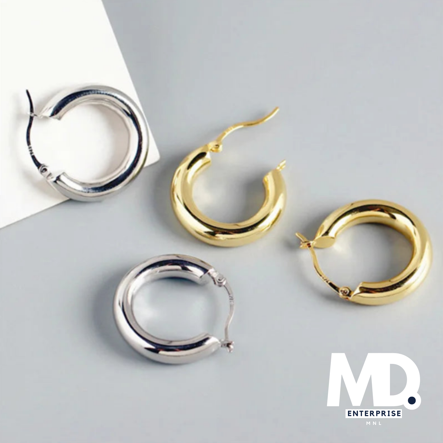Round Circle Hoop Earrings