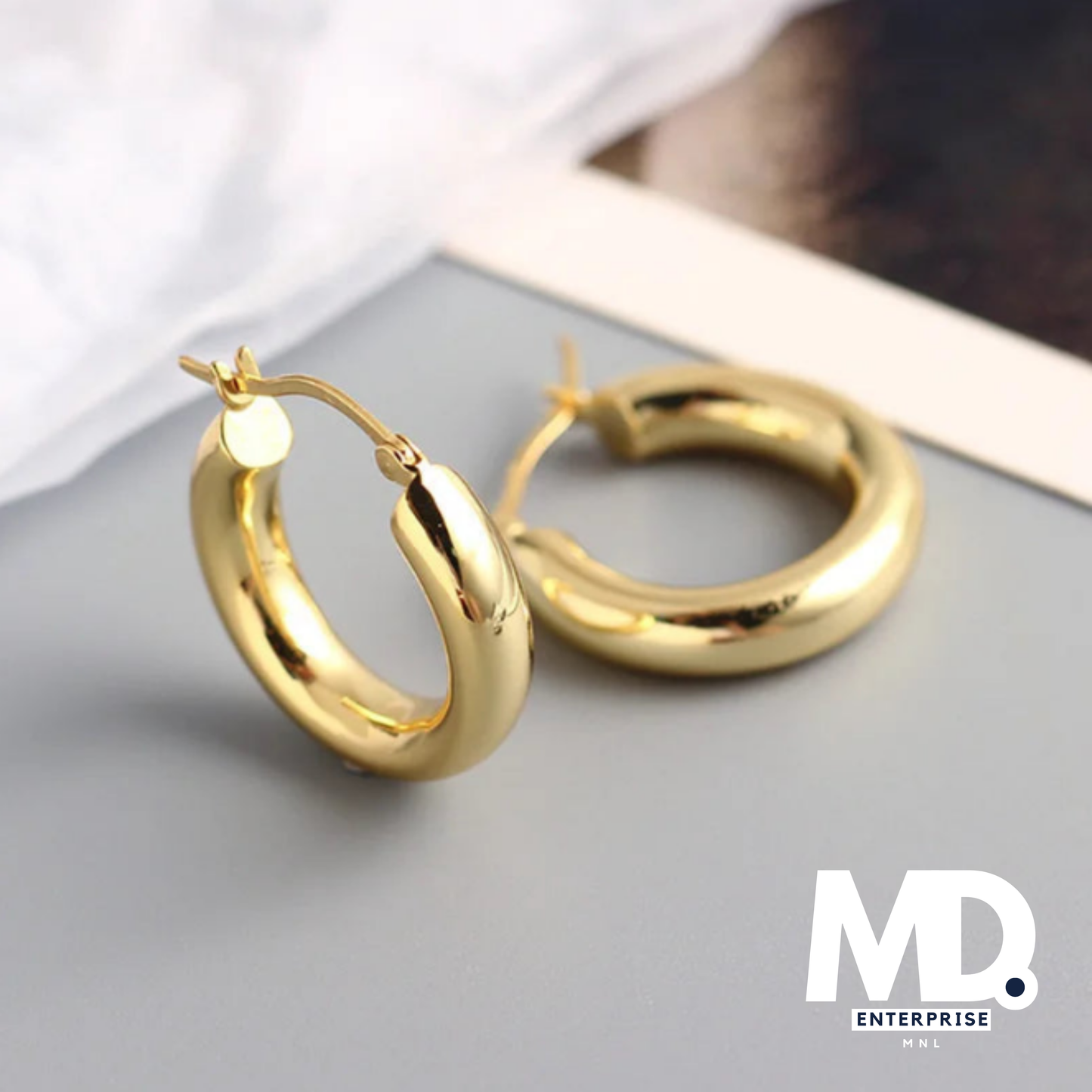Round Circle Hoop Earrings