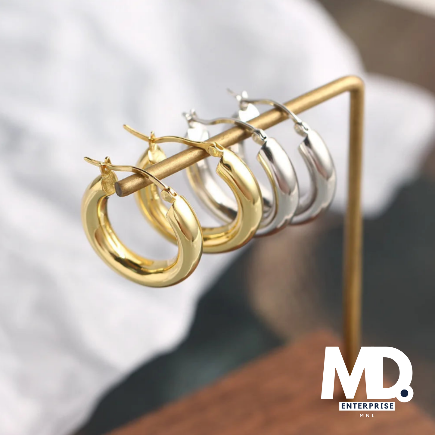 Round Circle Hoop Earrings