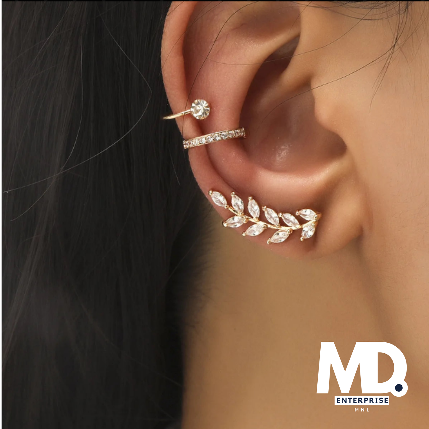 Bohemian Crystal Rhinestone Ear Cuff Wrap