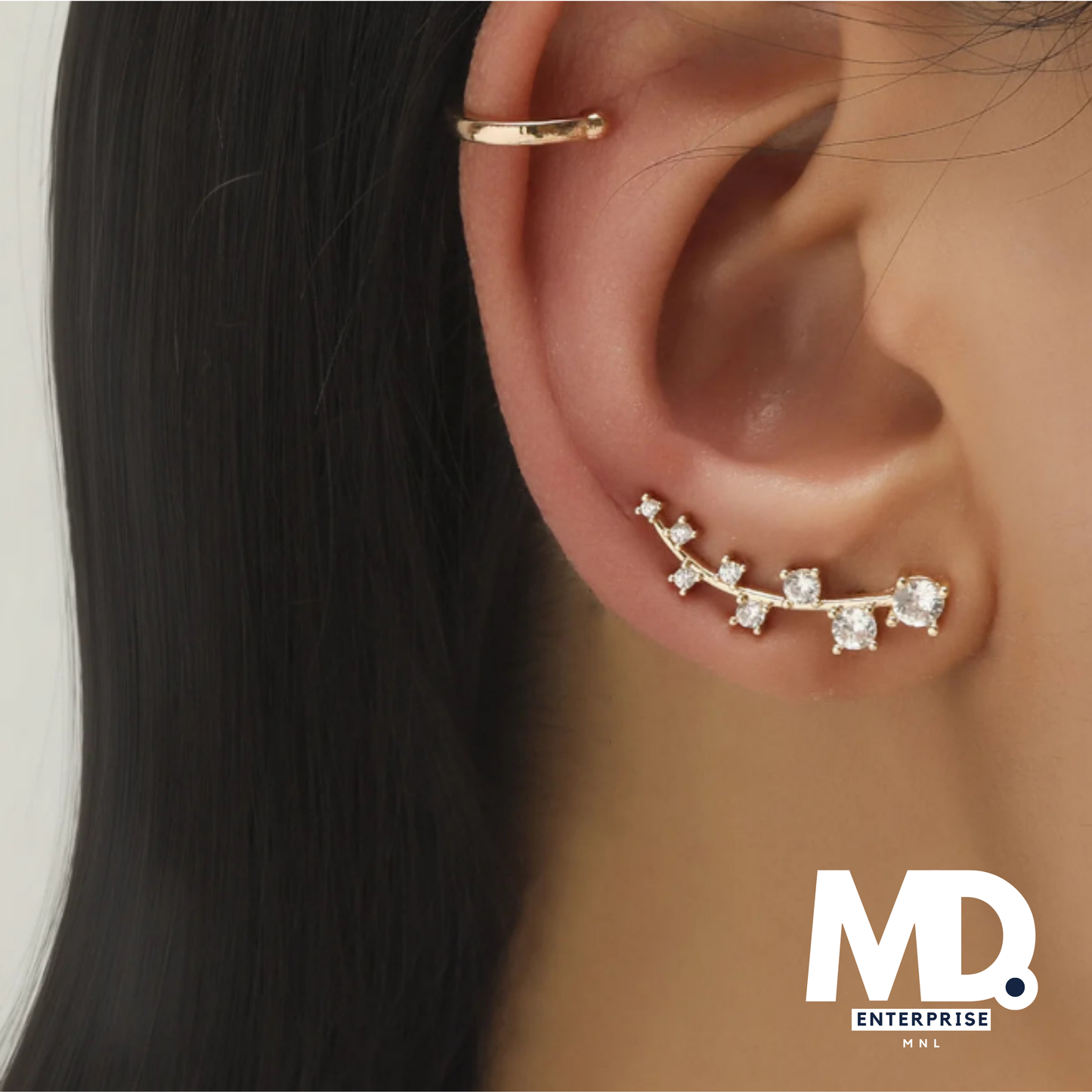 Bohemian Crystal Rhinestone Ear Cuff Wrap