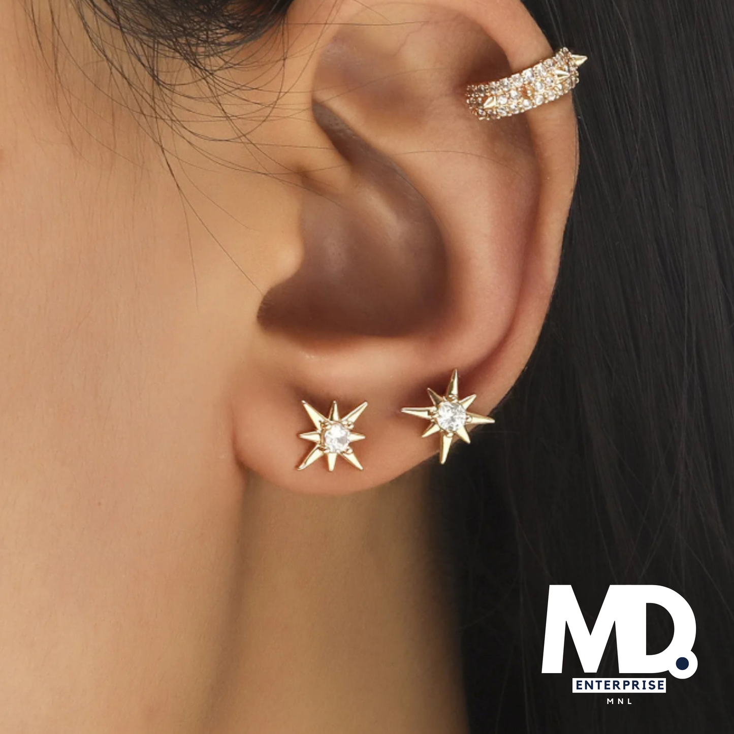 Bohemian Crystal Rhinestone Ear Cuff Wrap