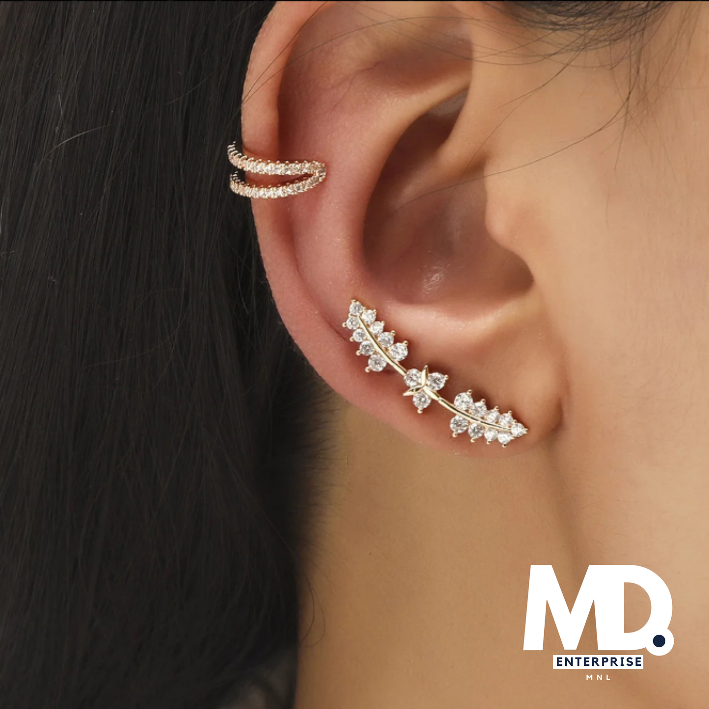 Bohemian Crystal Rhinestone Ear Cuff Wrap