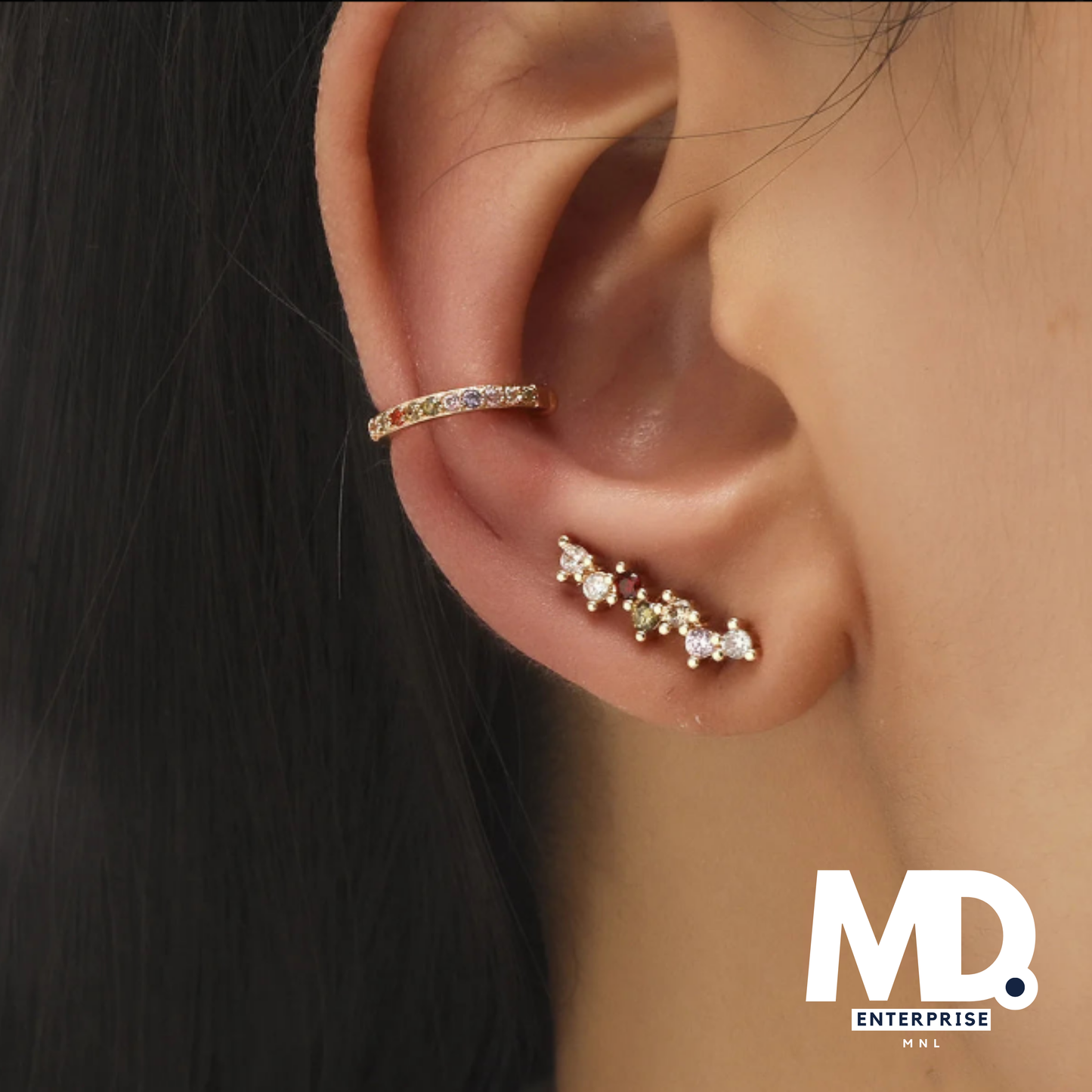 Bohemian Crystal Rhinestone Ear Cuff Wrap