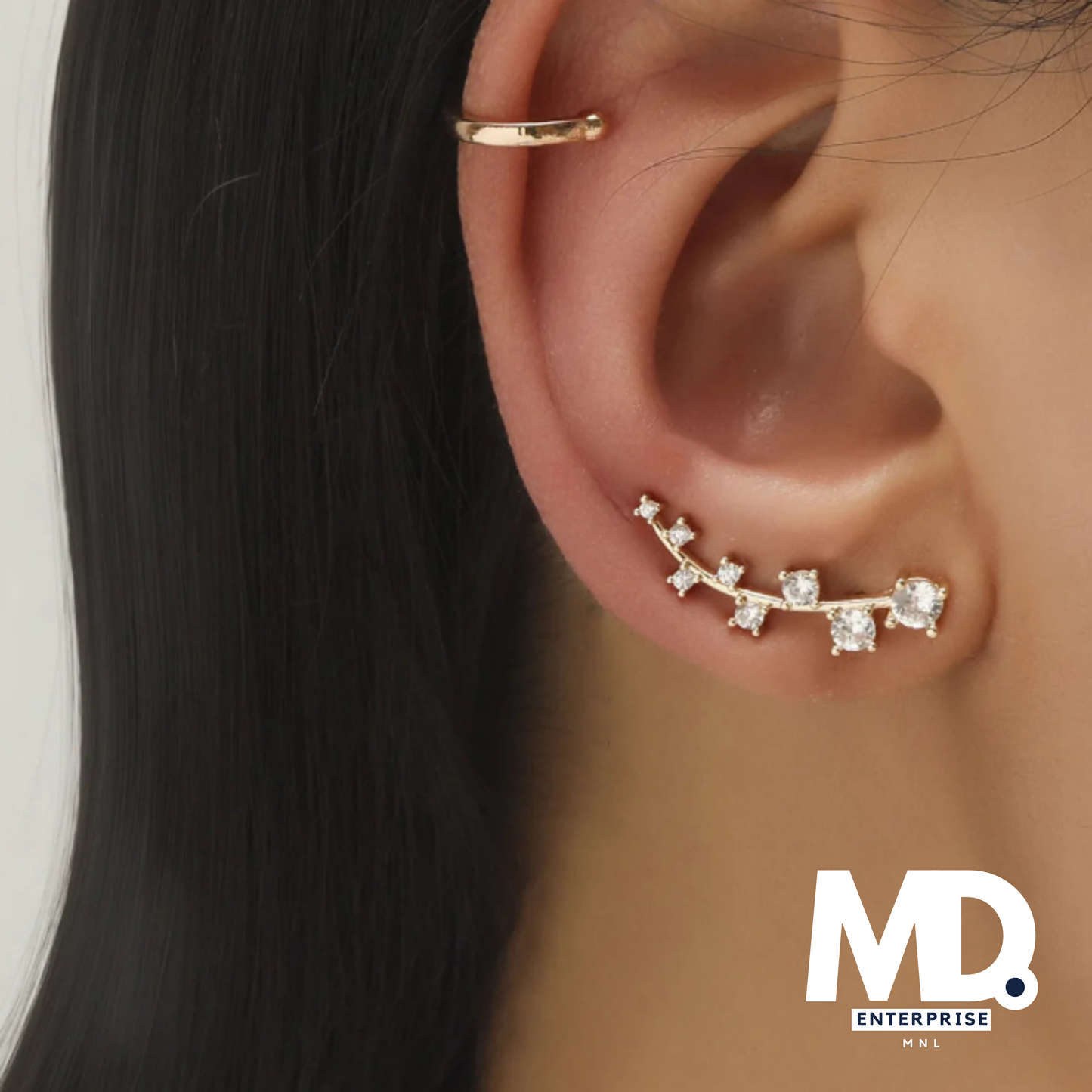Bohemian Crystal Rhinestone Ear Cuff Wrap