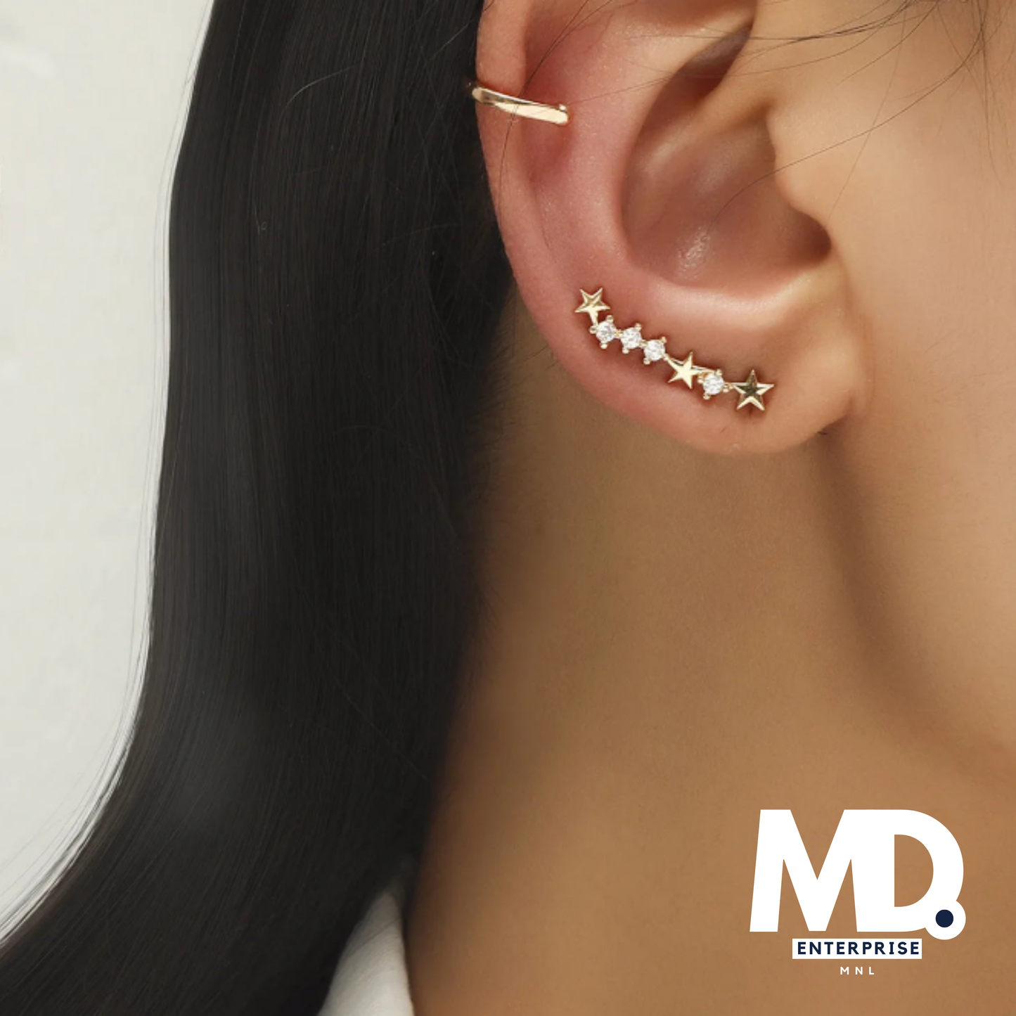 Bohemian Crystal Rhinestone Ear Cuff Wrap