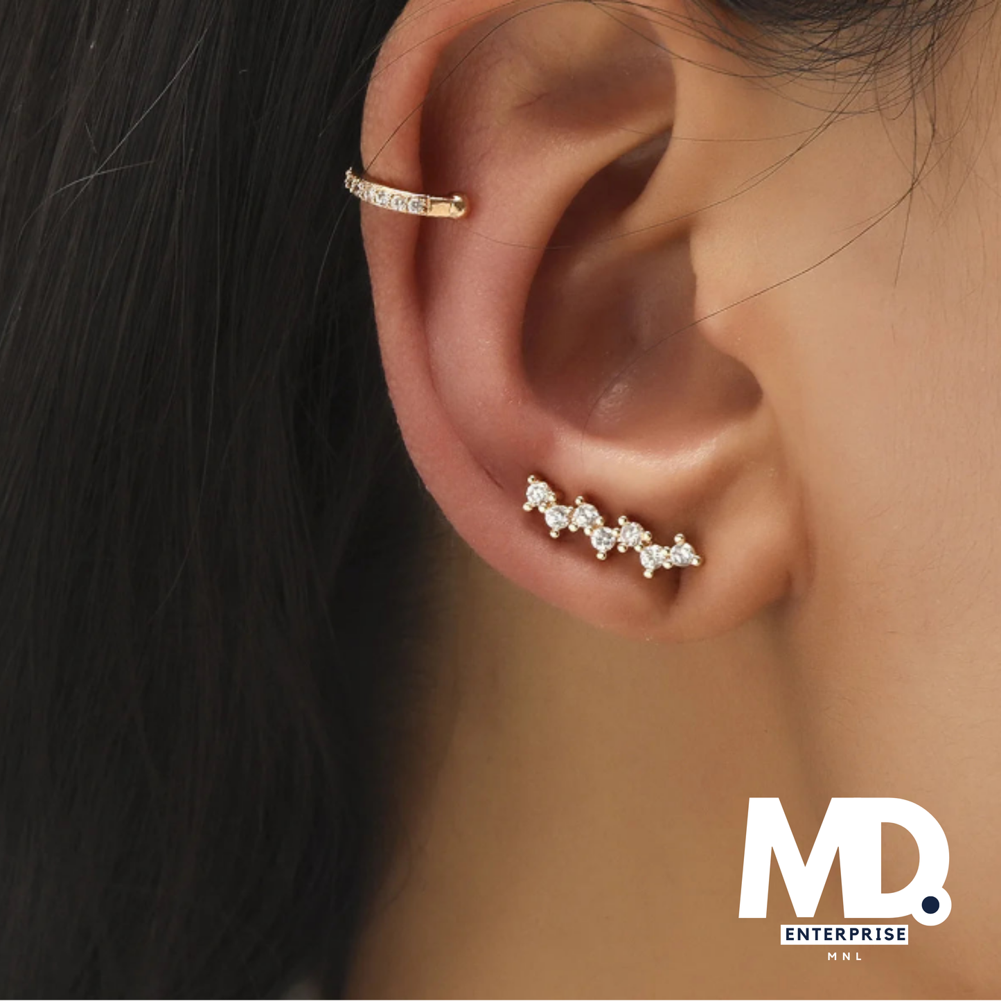 Bohemian Crystal Rhinestone Ear Cuff Wrap