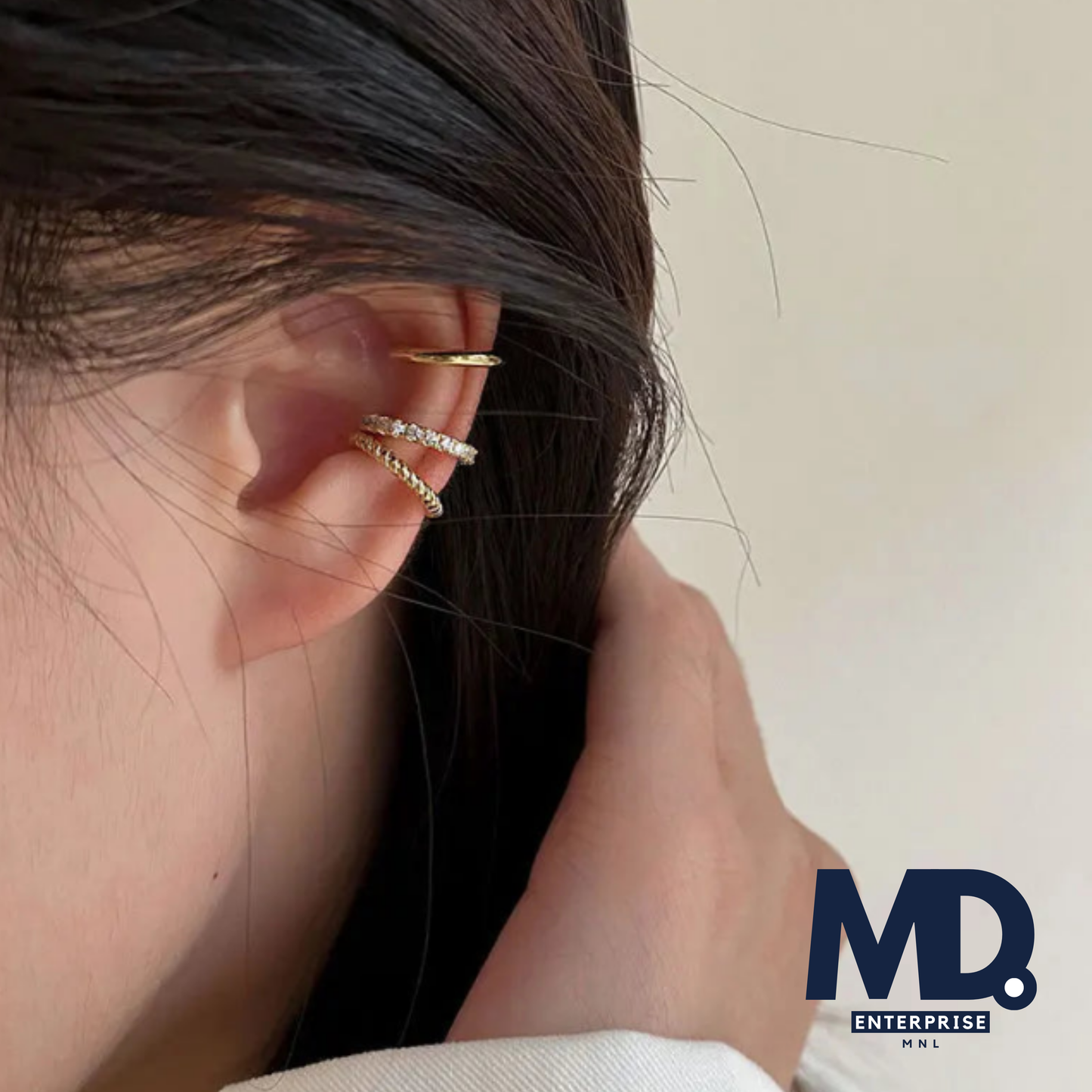 Bohemian Crystal Rhinestone Ear Cuff Wrap