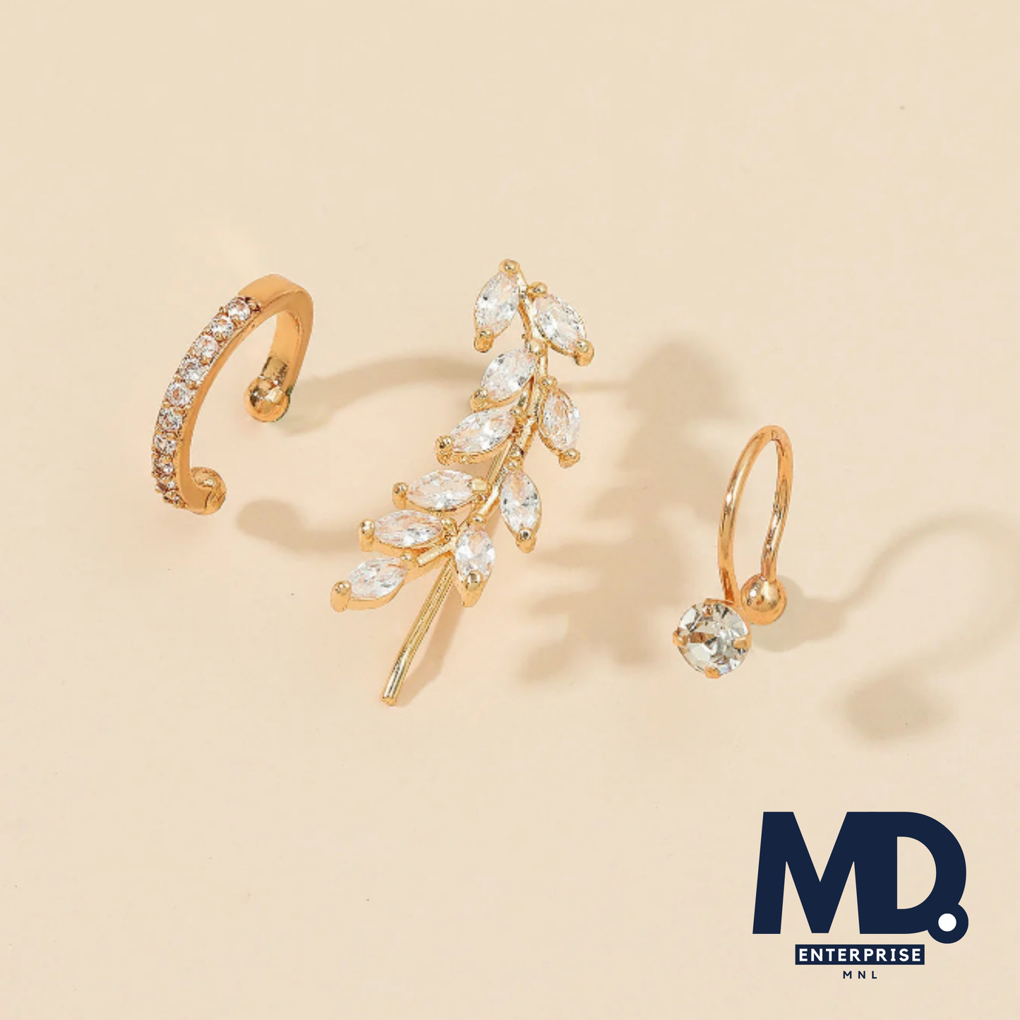 Bohemian Crystal Rhinestone Ear Cuff Wrap