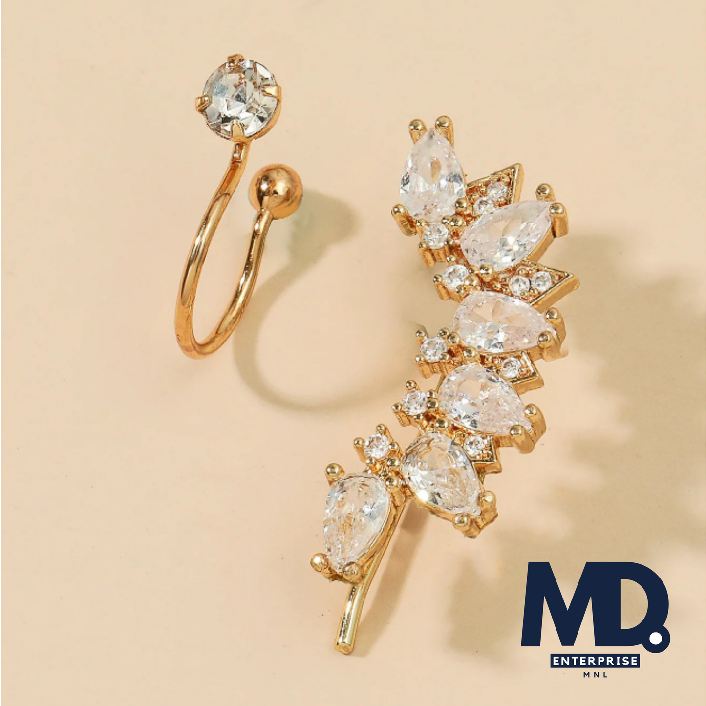 Bohemian Crystal Rhinestone Ear Cuff Wrap