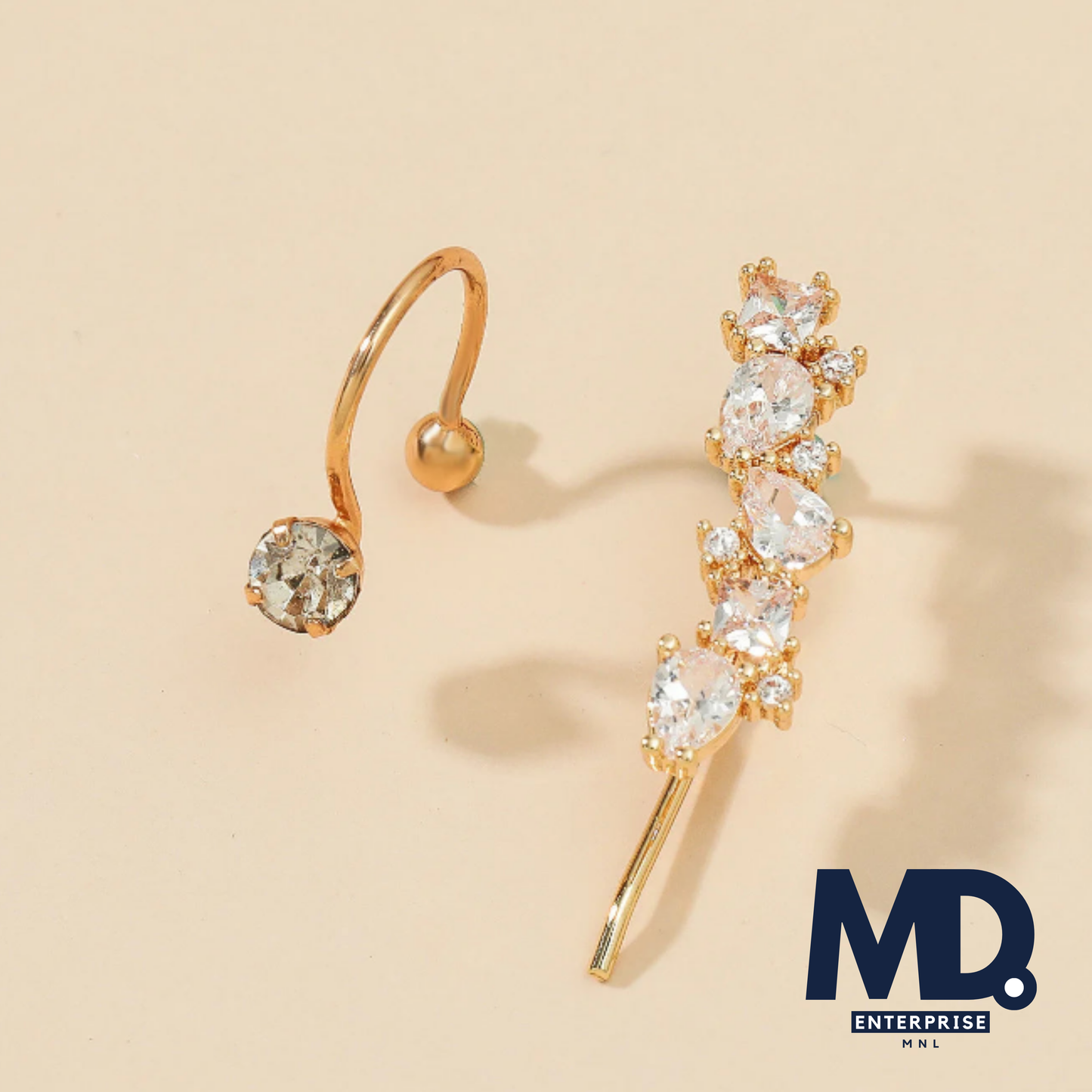 Bohemian Crystal Rhinestone Ear Cuff Wrap